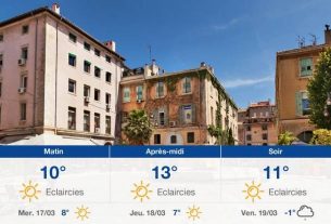 The weather in Marseille should improve during the day