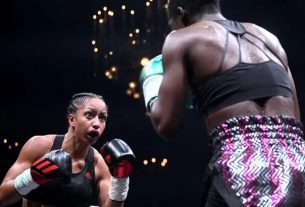 Estelle Mossely retains her IBO lightweight belt, a year after her last fight