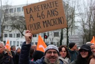 Where will the protest against pension reform take place in Rennes