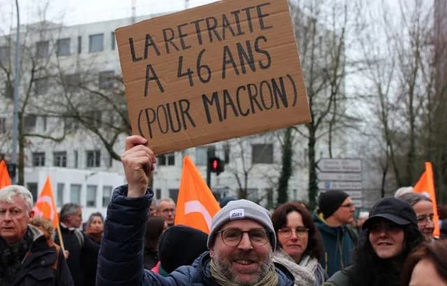 Where will the protest against pension reform take place in Rennes