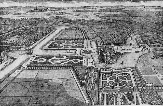 Plans of the gardens of the Chantilly estate designed by André Le Nôtre in the 17th century.