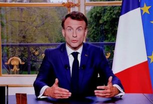 Emmanuel Macron Monday evening at the Elysée