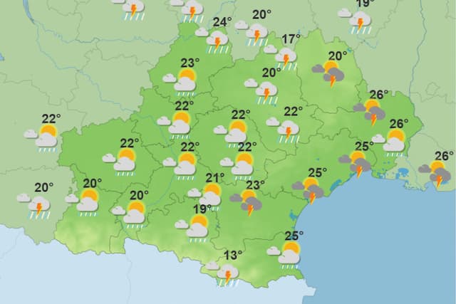 Weather forecast for Occitanie