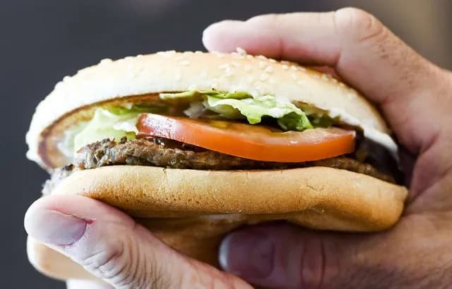 A woman hides a burger in her panties for her boyfriend in prison