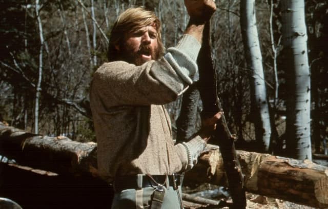 Robert Redford plays a former soldier who takes refuge in the mountains of Colorado