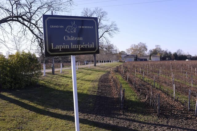 In Arveyres, near Libourne, Château Larteau became Château Lapin Impérial for some time.