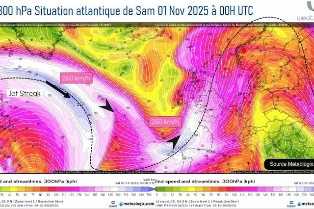 The jet stream, this current of violent winds which circulate at high altitude, will be particularly violent at the end of the week. 