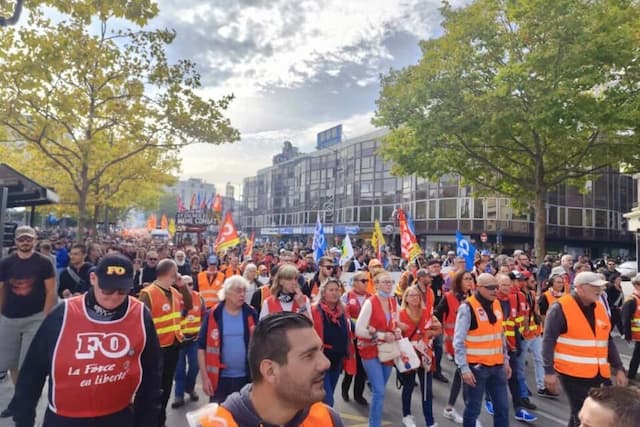 Strike of 2nd October: 195,000 Demonstrators Recorded by the Ministry of the Interior, 600,000 According to the CGT