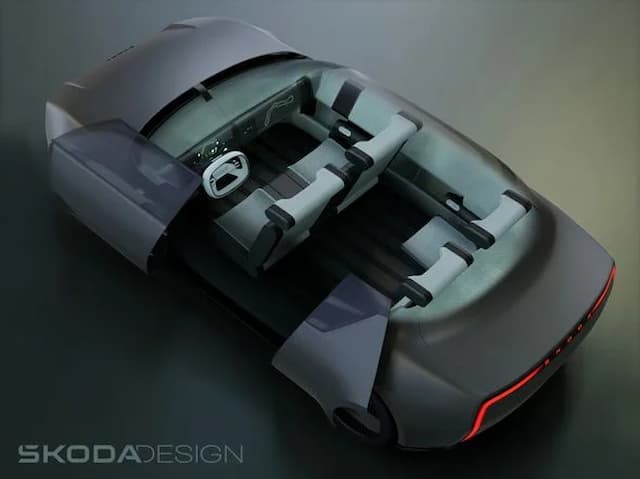 4 sliding door configuration for this versatile concept by Skoda