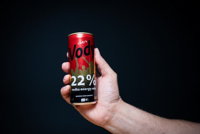 A can of Vody, an energy drink made from vodka,