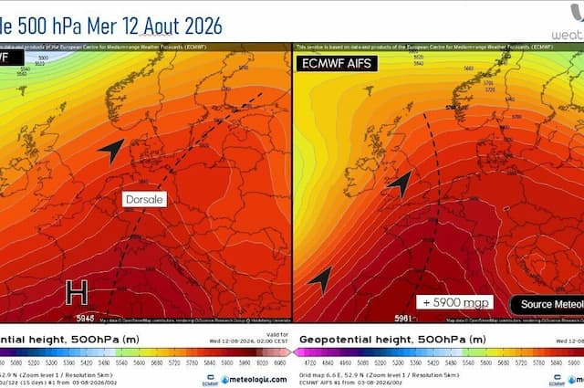 Towards a Fifth Heatwave: This Worrying Scenario which is Emerging in France for the Month of August 2 A new blocking situation of an anticyclonic nature is emerging in France.